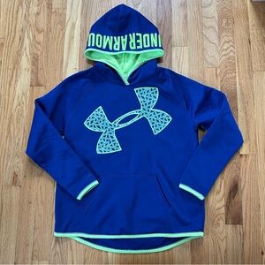 Under Armour Kids Blue Pullover Hoodie Sz XL